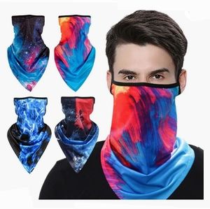 4 PCS Summer Scarf Bandana With Ear Loops Neck Gaiter Mask